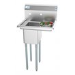 Koolmore 10x14x10 Right NSF Stainless Steel Kitchen Prep/Utility Sink in Silver