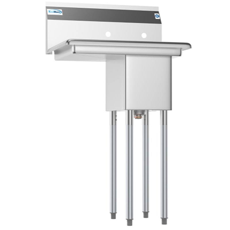 Koolmore 10x14x10 Left NSF Stainless Steel Kitchen Prep & Utility Sink in Silver