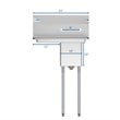 Koolmore 10x14x10 Left NSF Stainless Steel Kitchen Prep & Utility Sink in Silver