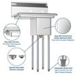 Koolmore 10x14x10 Left NSF Stainless Steel Kitchen Prep & Utility Sink in Silver