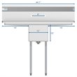 Koolmore 12x16x10 NSF Stainless Steel Kitchen Prep/Utility Sink in Silver