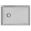 Koolmore 12x16x10 Right NSF Stainless Steel Kitchen Prep/Utility Sink in Silver