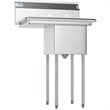 Koolmore 14x16x11 Left NSF Stainless Steel Kitchen Prep/Utility Sink in Silver