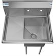 Koolmore 14x16x11 Left NSF Stainless Steel Kitchen Prep/Utility Sink in Silver