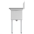 Koolmore 15x15x12 NSF Stainless Steel Kitchen Prep/Utility Sink in Silver