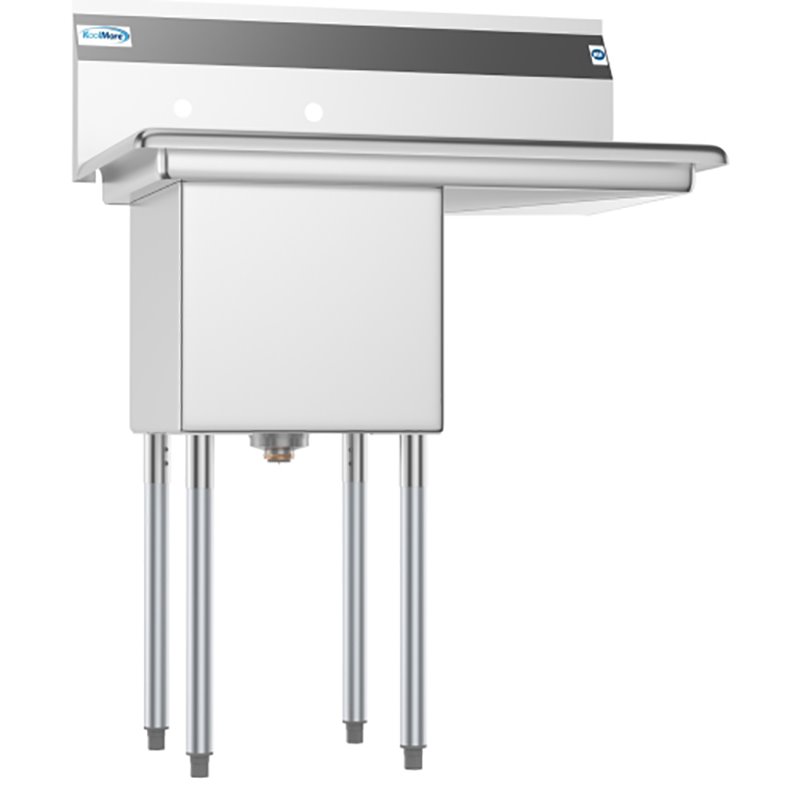 Koolmore 15x15x12 Right NSF Stainless Steel Kitchen Prep/Utility Sink in Silver