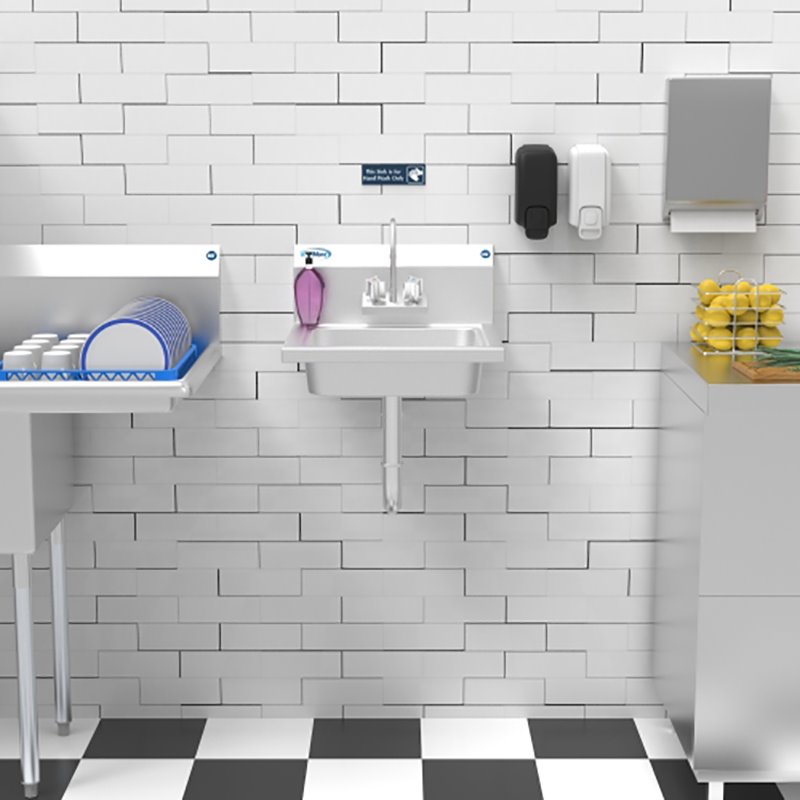 Koolmore Stainless Steel Commercial Hand Sink with Gooseneck Faucet in Silver