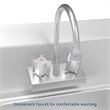 Koolmore Stainless Steel Commercial Hand Sink with Gooseneck Faucet in Silver