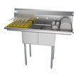 Koolmore 12x16x10 NSF Stainless Steel Kitchen Prep & Utility Sink in Silver