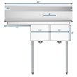 Koolmore 12x16x10 Left Stainless Steel Kitchen Prep & Utility Sink in Silver