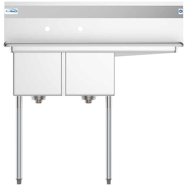 Koolmore 12x16x10 Right Stainless Steel Kitchen Prep & Utility Sink in Silver