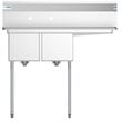 Koolmore 12x16x10 Right Stainless Steel Kitchen Prep & Utility Sink in Silver