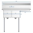 Koolmore 12x16x10 Right Stainless Steel Kitchen Prep & Utility Sink in Silver