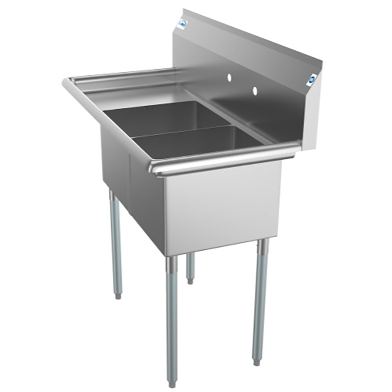 Koolmore 14x16x11 Left Stainless Steel Kitchen Prep & Utility Sink in Silver