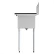 Koolmore 14x16x11 Right Stainless Steel Kitchen Prep & Utility Sink in Silver