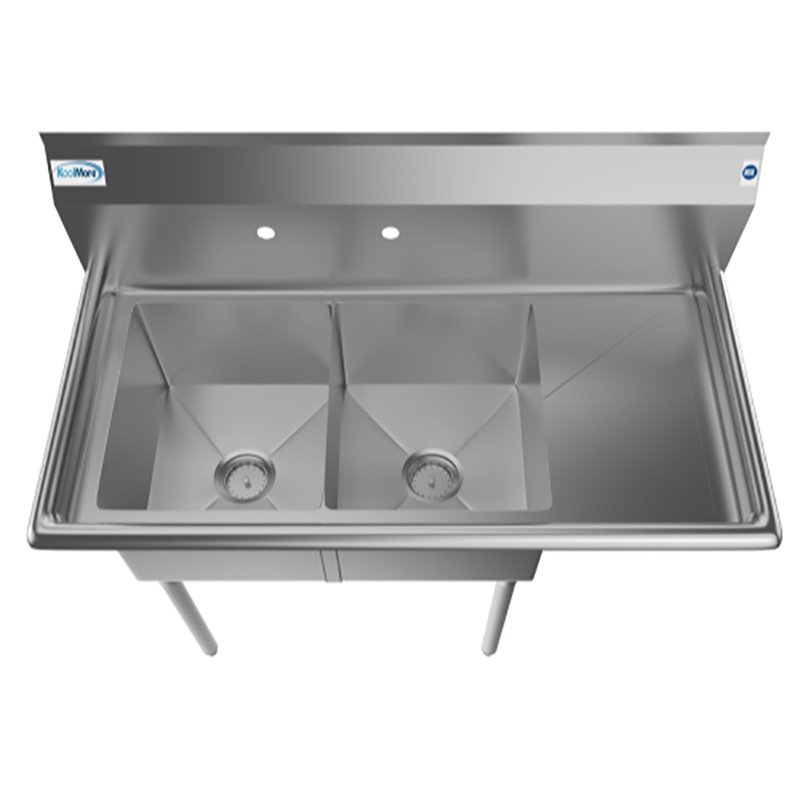 Koolmore 14x16x11 Right Stainless Steel Kitchen Prep & Utility Sink in Silver