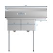 Koolmore 14x16x11 Right Stainless Steel Kitchen Prep & Utility Sink in Silver