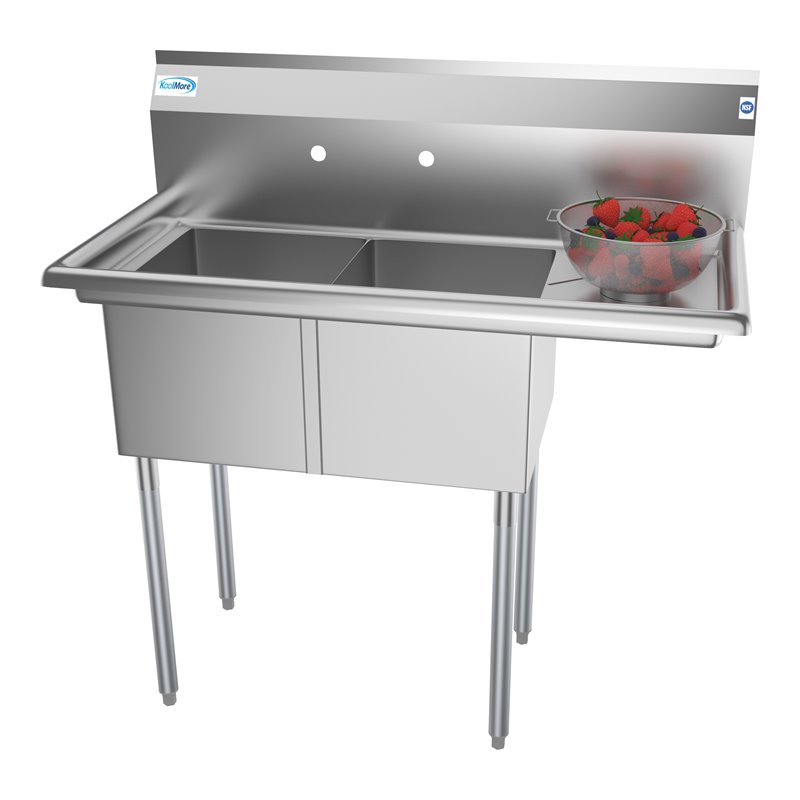 Koolmore 14x16x11 Right Stainless Steel Kitchen Prep & Utility Sink in Silver