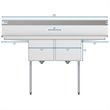 Koolmore 15x15x12 Stainless Steel Kitchen Prep & Utility Sink in Silver