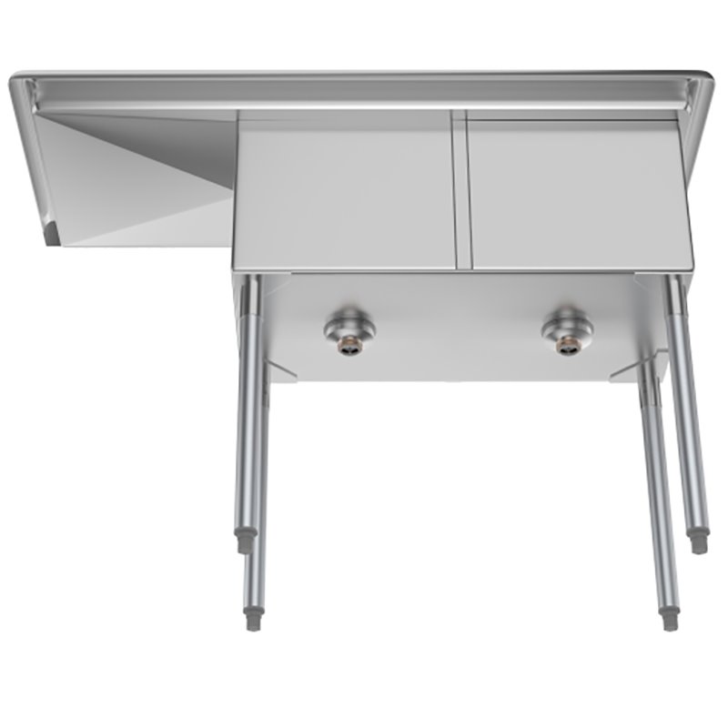 Koolmore 15x15x12 Left Stainless Steel Kitchen Prep & Utility Sink in Silver