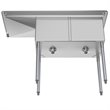 Koolmore 15x15x12 Left Stainless Steel Kitchen Prep & Utility Sink in Silver