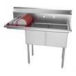 Koolmore 15x15x12 Left Stainless Steel Kitchen Prep & Utility Sink in Silver