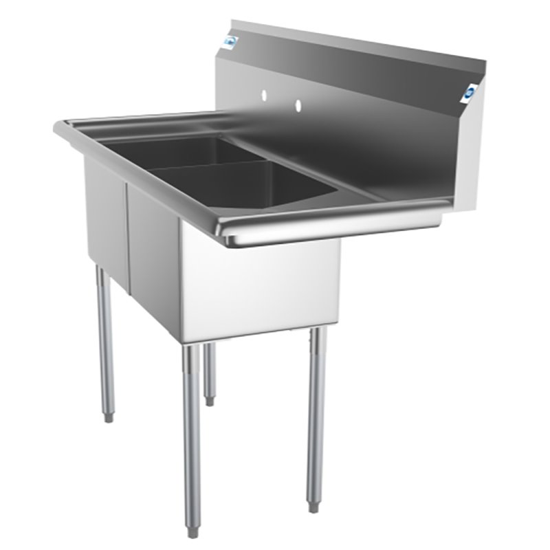 Koolmore 15x15x12 Right Stainless Steel Kitchen Prep & Utility Sink in Silver