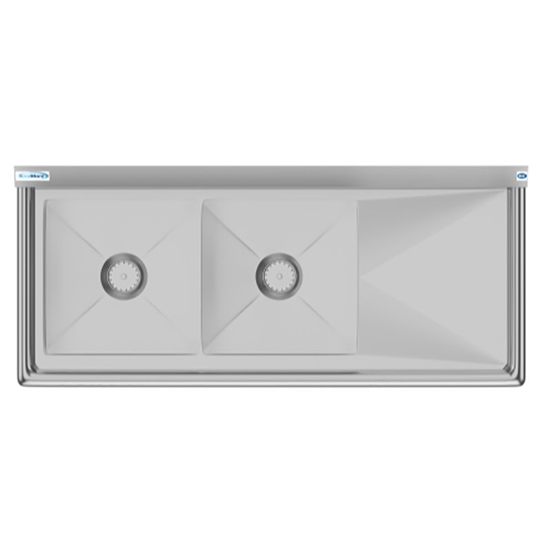 Koolmore 15x15x12 Right Stainless Steel Kitchen Prep & Utility Sink in Silver