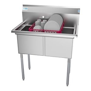 Koolmore 15x15x12 NSF Stainless Steel Kitchen Prep & Utility Sink in Silver