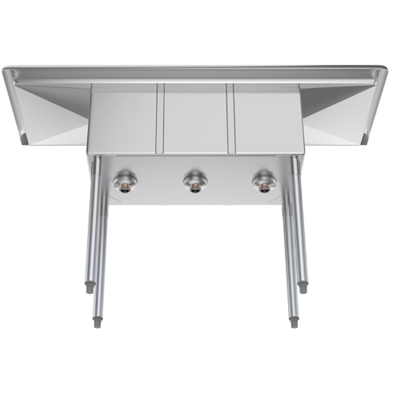 Koolmore 10x14x10 3-Compartment Stainless Steel Kitchen Sink in Silver