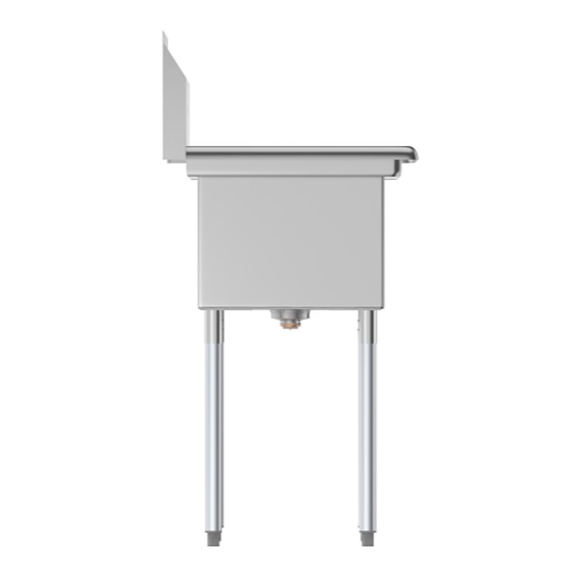 Koolmore 12x16x10 Right 3-Compartment Stainless Steel Kitchen Sink in Silver