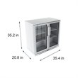 Koolmore 2-Door Stainless Steel Back Bar Cooler Refrigerator in Silver