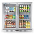 Koolmore 2-Door Stainless Steel Back Bar Cooler Refrigerator in Silver