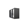 Koolmore 3 Slide Door Metal Back Bar Cooler Counter Height Refrigerator in Black