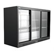 Koolmore 3 Slide Door Metal Back Bar Cooler Counter Height Refrigerator in Black