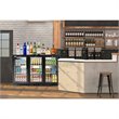Koolmore 3-Door Metal Back Bar Cooler Counter Height Refrigerator in Black