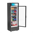 Koolmore 1 Glass Door Metal & Plastic Display Refrigerator Merchandiser in Black