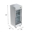 Koolmore Stainless Steel Upright Freezer with 3 Storage Shelves in Silver