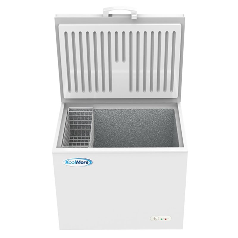 Koolmore SCF-9C Metal Deep Chest Freezer with Wire Basket in White