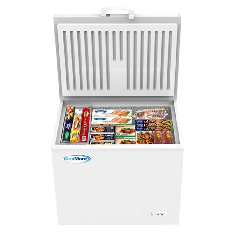 Koolmore SCF-9C Metal Deep Chest Freezer with Wire Basket in White