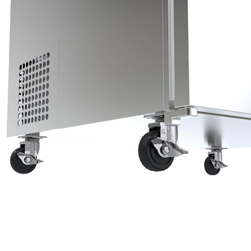 Koolmore 2-Door Stainless Steel Refrigerated Food Prep Station Table in Silver