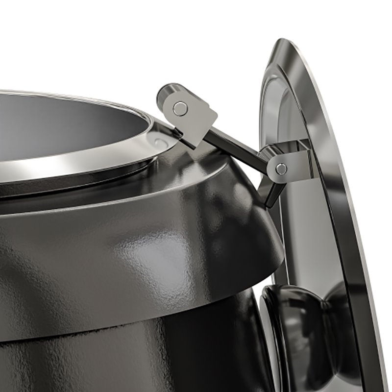 Koolmore Metal Soup Kettle Warmer with Hinged Lid and Removable Pot in Black