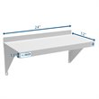 Koolmore 12x24 NSF Stainless Steel Wall Mount Shelf for Kitchen in Silver
