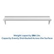 Koolmore 12x60 NSF Stainless Steel Wall Mount Shelf for Kitchen in Silver