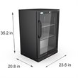 Koolmore 1 Door Metal Back Bar Cooler Counter Height Refrigerator in Black