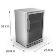 Koolmore 1 Door Stainless Steel Back Bar Cooler Refrigerator in Silver