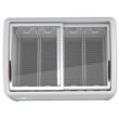 Koolmore Metal Ice Cream Freezer Display Case with 4 Storage Baskets in White