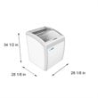Koolmore Metal Ice Cream Freezer Display Case with 2 Storage Baskets in White