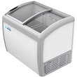 Koolmore Metal Ice Cream Freezer Display Case with 3 Storage Baskets in White