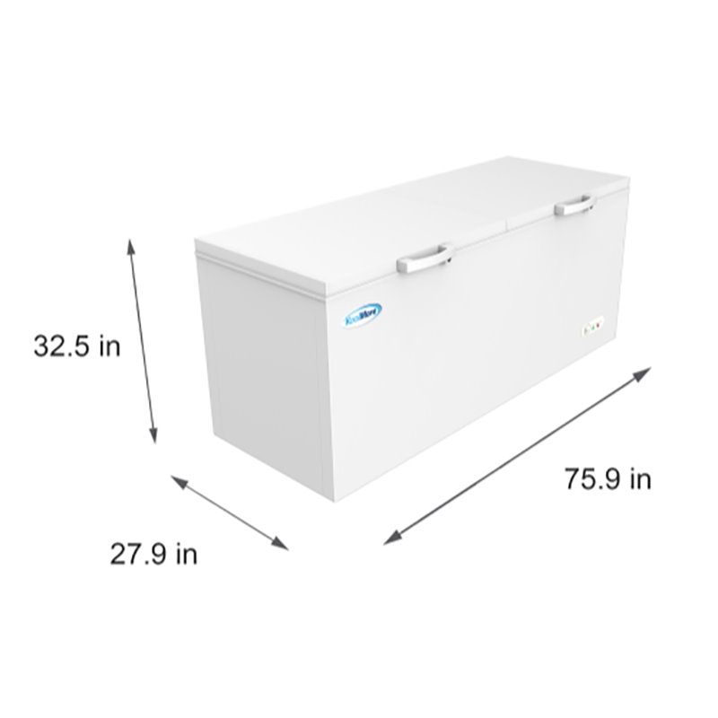Koolmore SCF-20C Metal Deep Chest Freezer with Two Wire Baskets in White